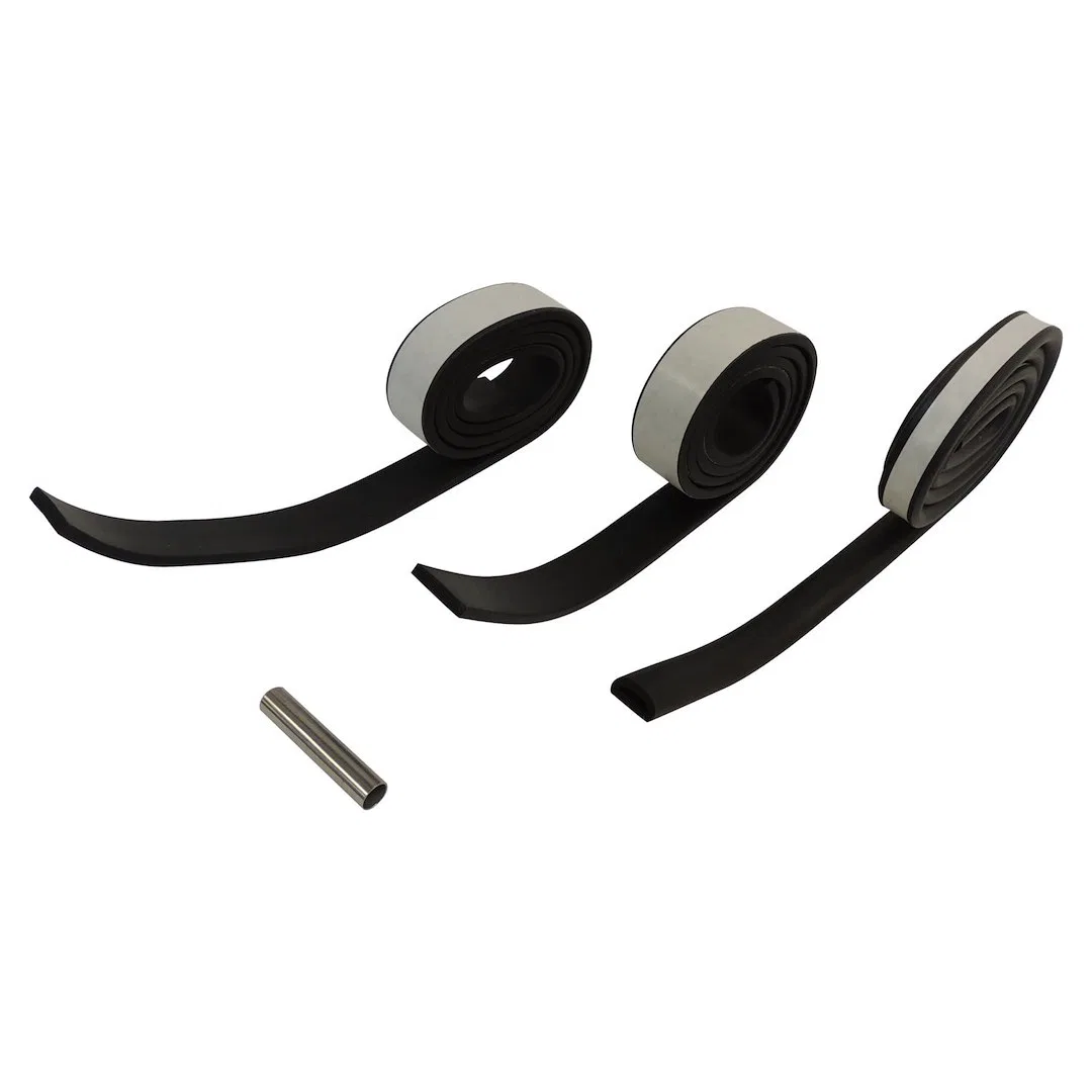 5454184K – CROWN AUTO Hood Weather Strip, Windshield Frame Piece Mounts With Adhesive Backing Black Rubber